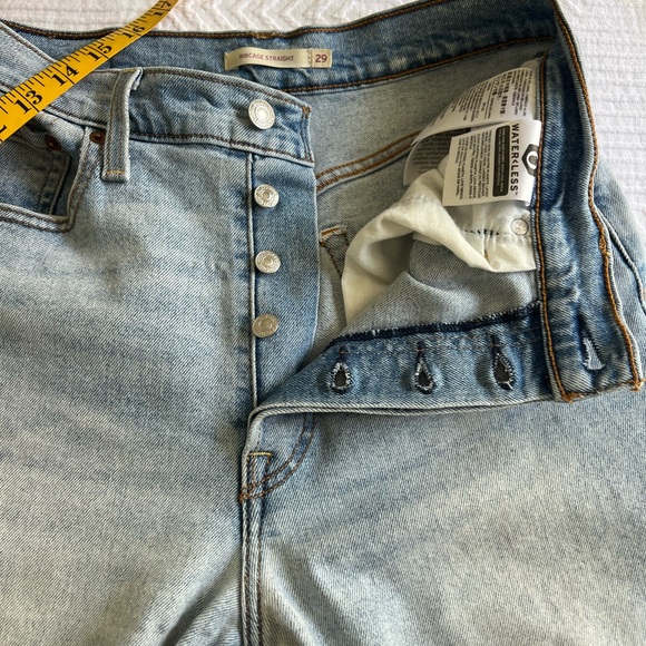 Levi’s - Rib Cage Button Fly  Light Blue Jeans - Picture 11 of 16